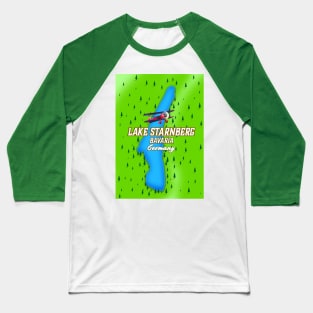 lake starnberg Map Baseball T-Shirt